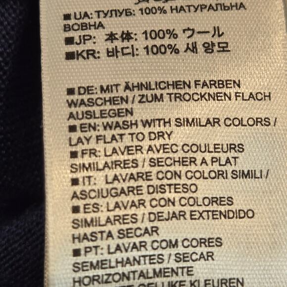 ALLUDE Blue 100% Virgin Wool Deep V-Neck Oversized Slouchy Classic Sweater, XS - Picture 8 of 9